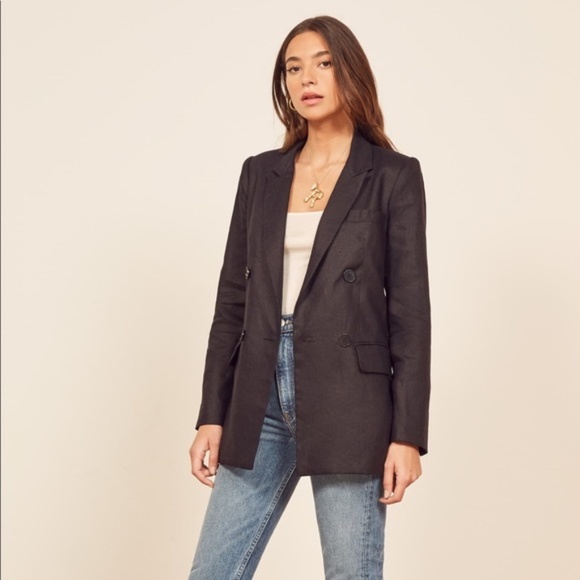 Reformation Rae Blazer (Black) - Picture 4 of 6